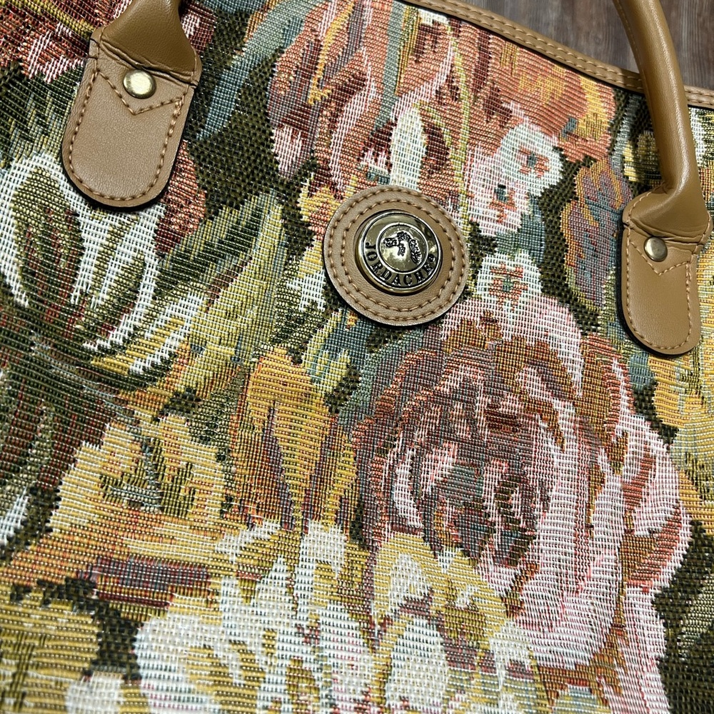 Vintage Jordache Floral tapestry tote bag - Picture 2 of 8